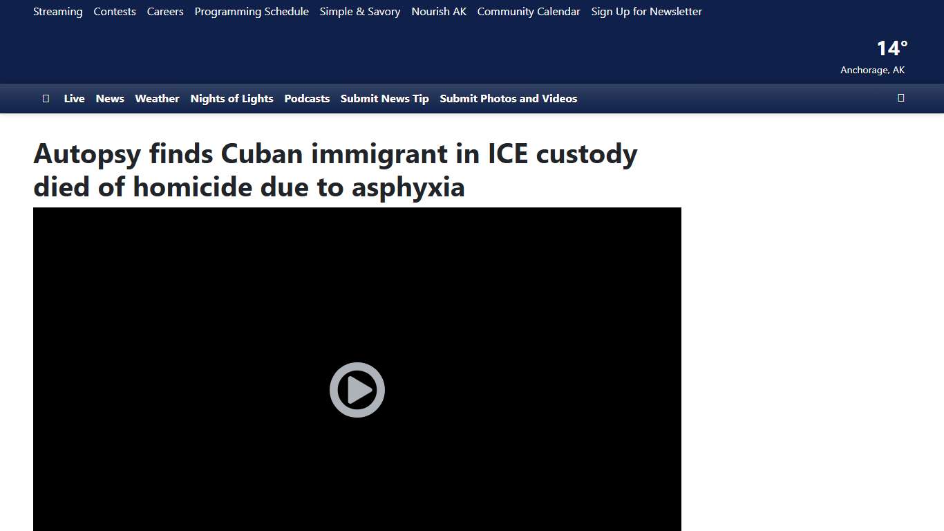 Autopsy finds Cuban immigrant in ICE custody died of homicide due to asphyxia